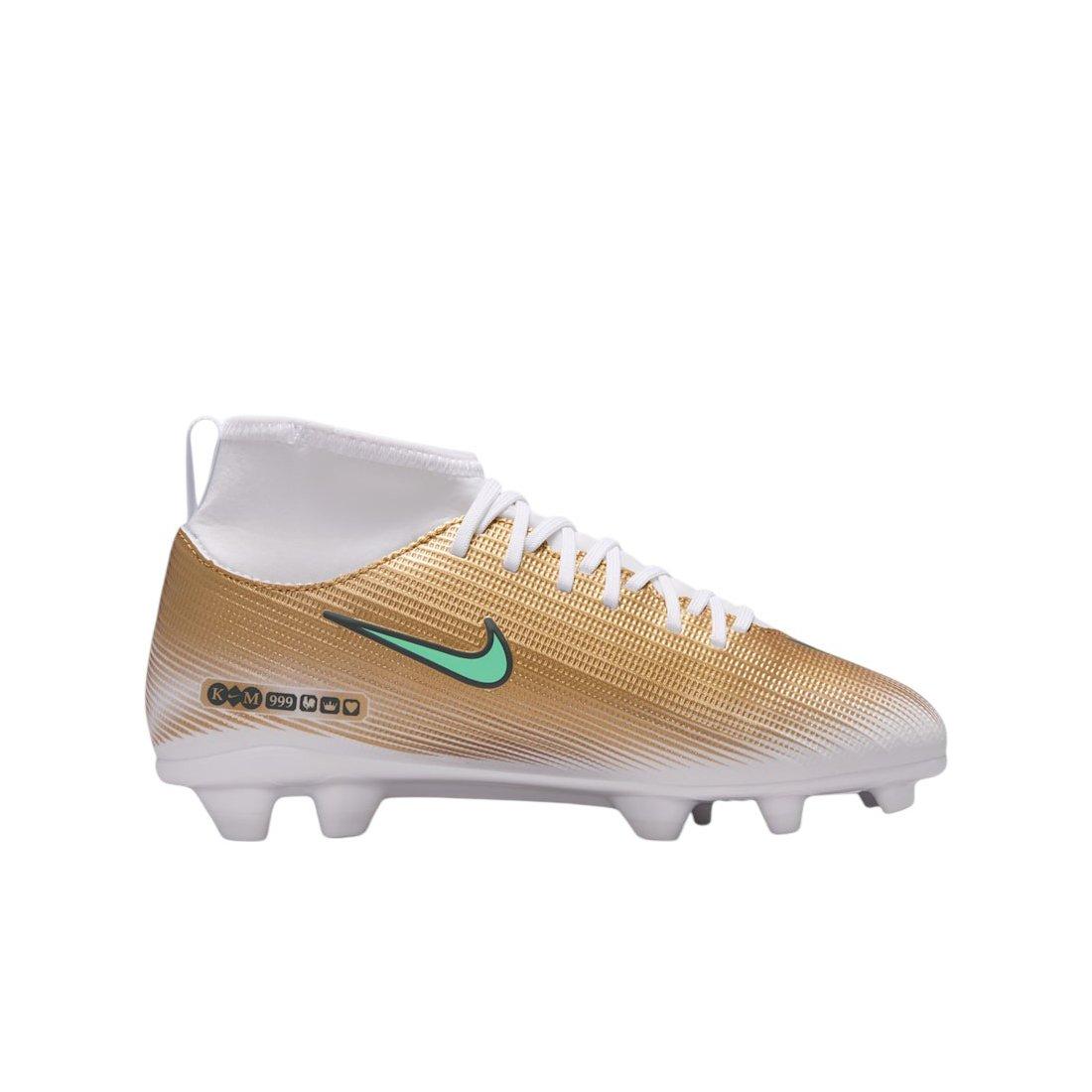 Nike Mercurial Superfly 11 Club MG "Metallic Gold/Green Glow" Grade School Kids' Soccer Cleat - GOLD/GREEN